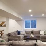 Basement Finishing Alpharetta modern finished basement living room